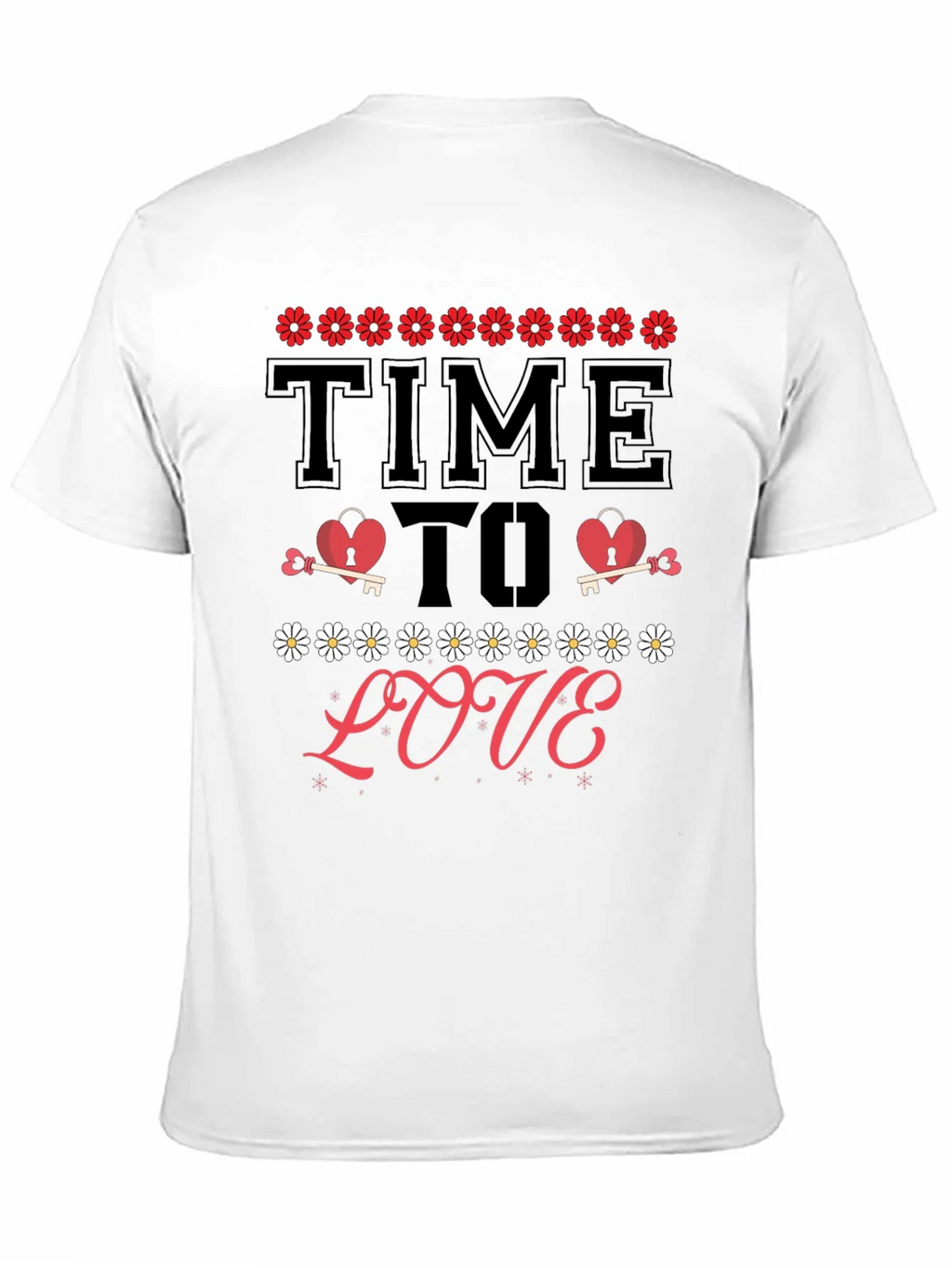Time to Love T-Shirt - Heart & Key Design product image 10