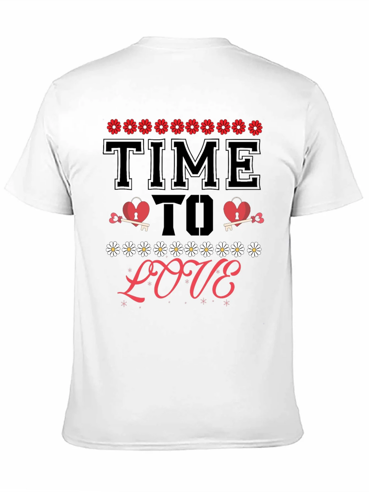 Time to Love T-Shirt - Heart & Key Design product image 10