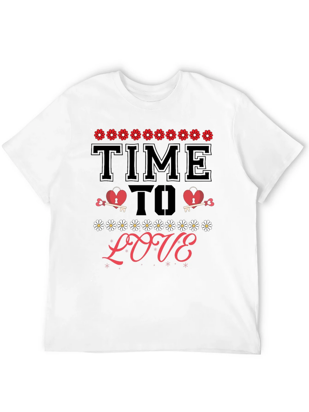Time to Love T-Shirt - Heart & Key Design product image 11
