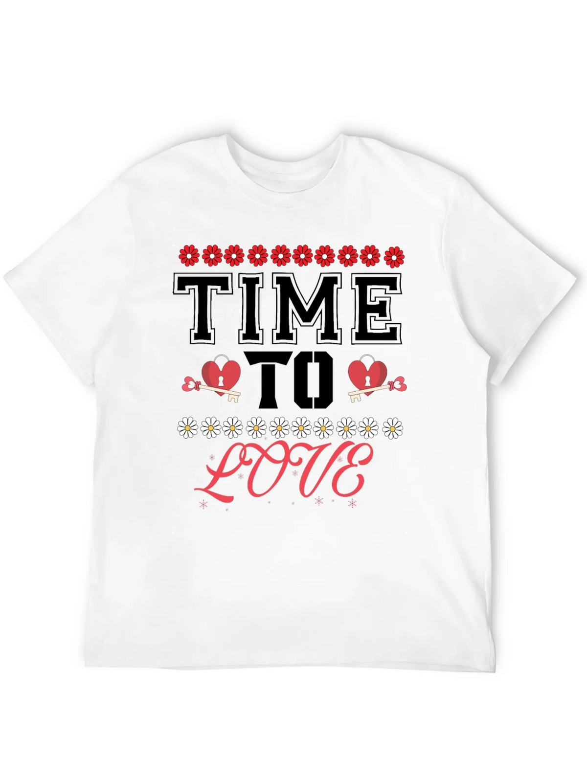 Time to Love T-Shirt - Heart & Key Design product image 11