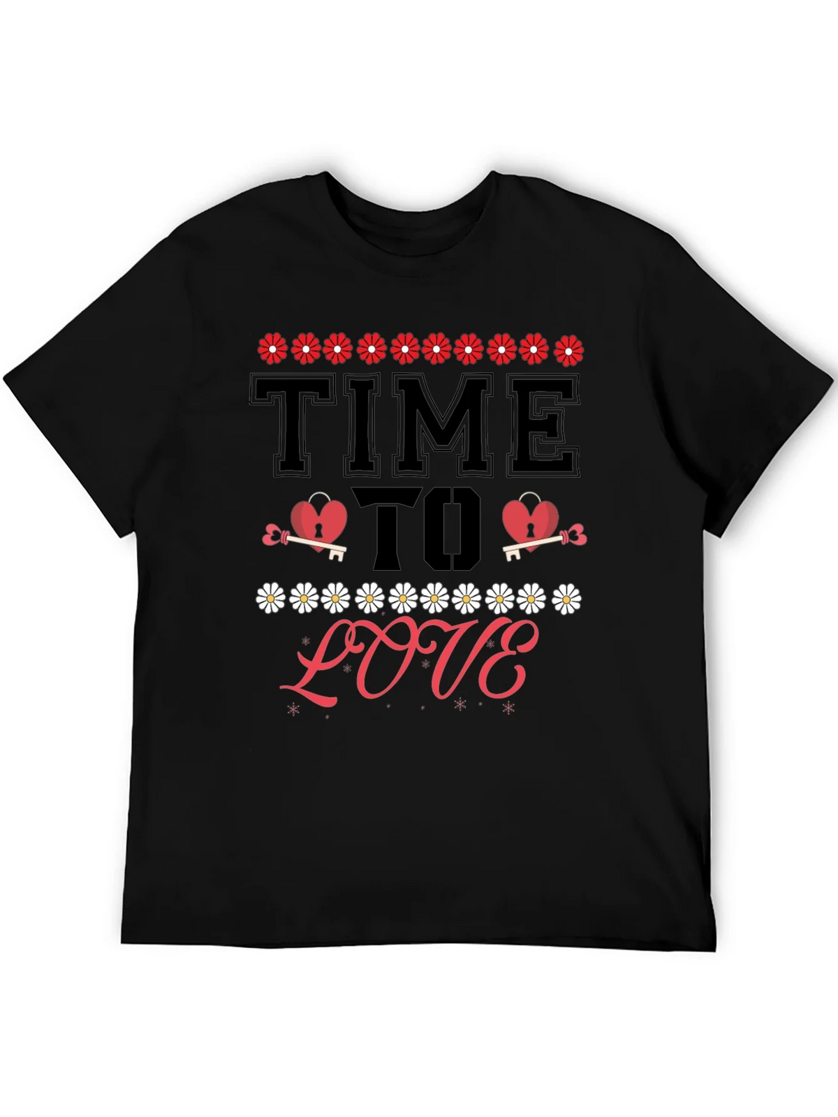 Time to Love T-Shirt - Heart & Key Design product image 5