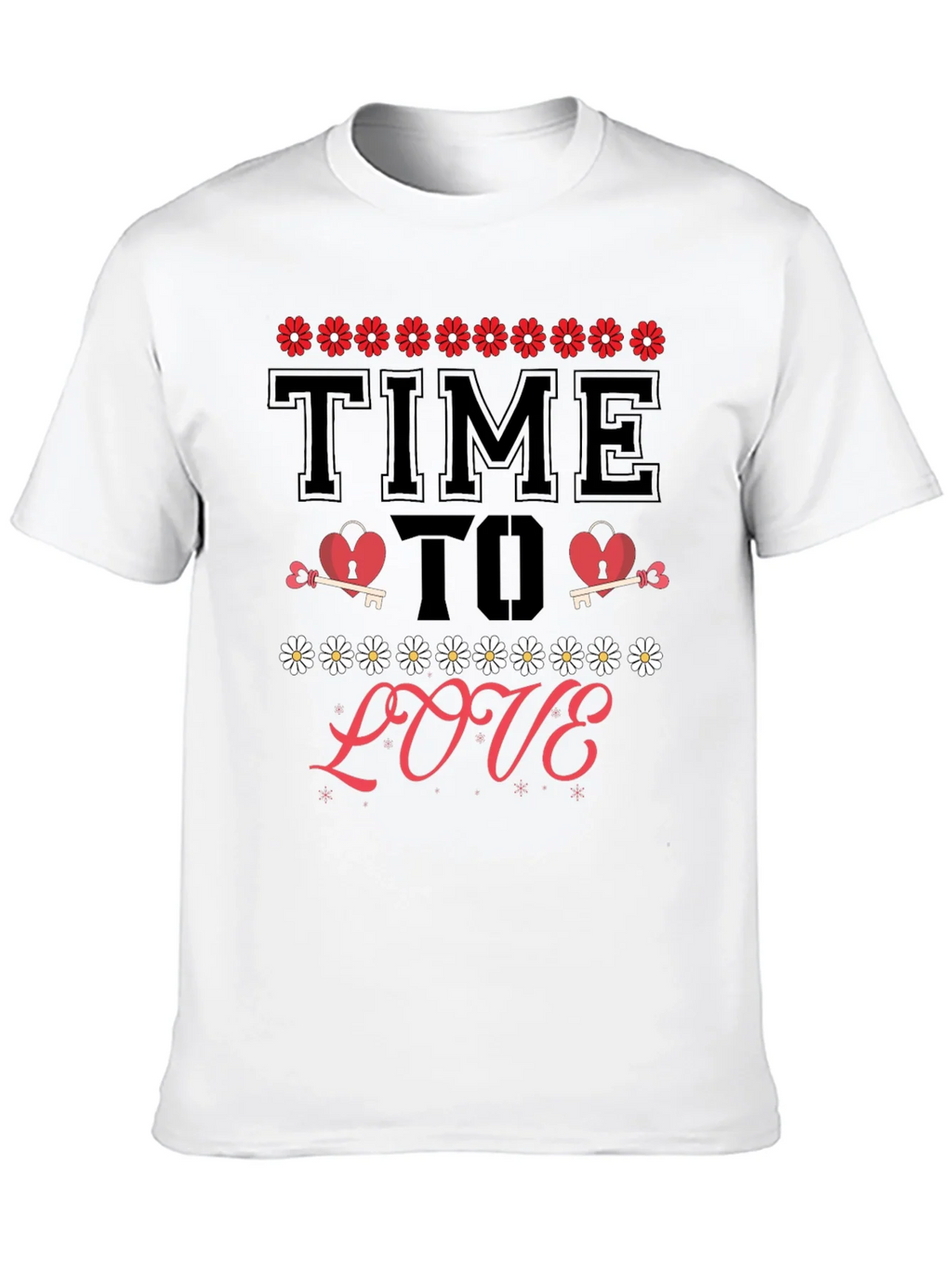 Time to Love T-Shirt - Heart & Key Design product image 9