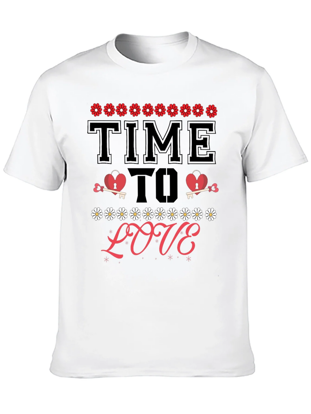 Time to Love T-Shirt - Heart & Key Design product image 9