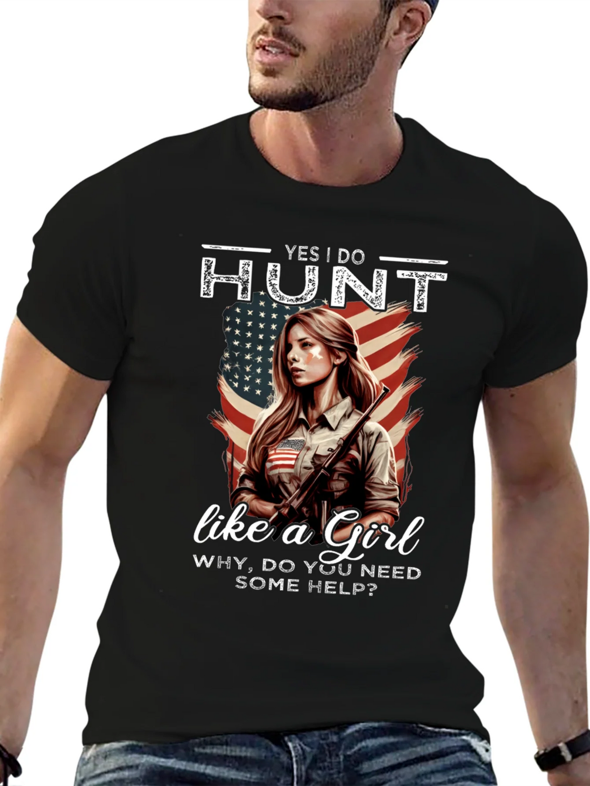 Yes I Do Hunt Like a Girl T-Shirt product image 6