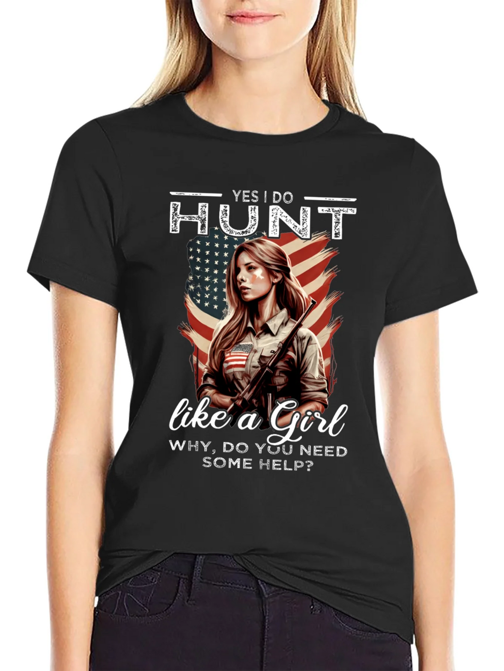 Yes I Do Hunt Like a Girl T-Shirt product image 2