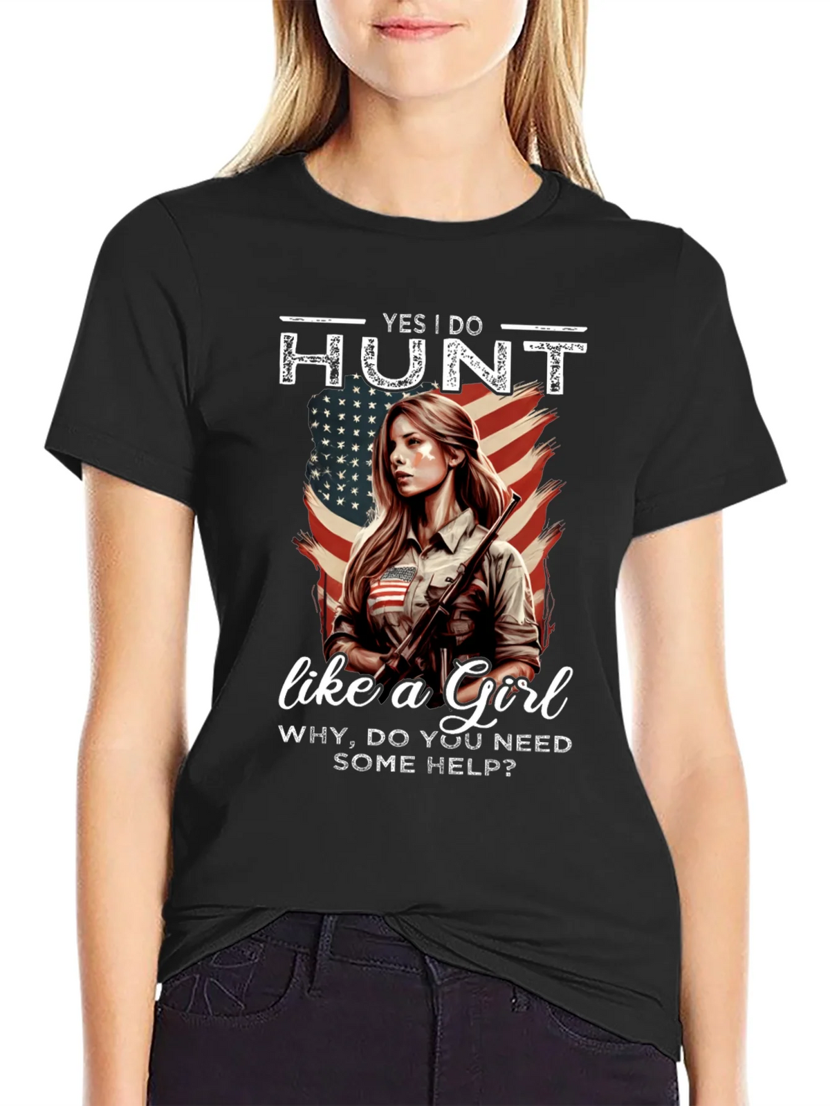 Yes I Do Hunt Like a Girl T-Shirt product image 2