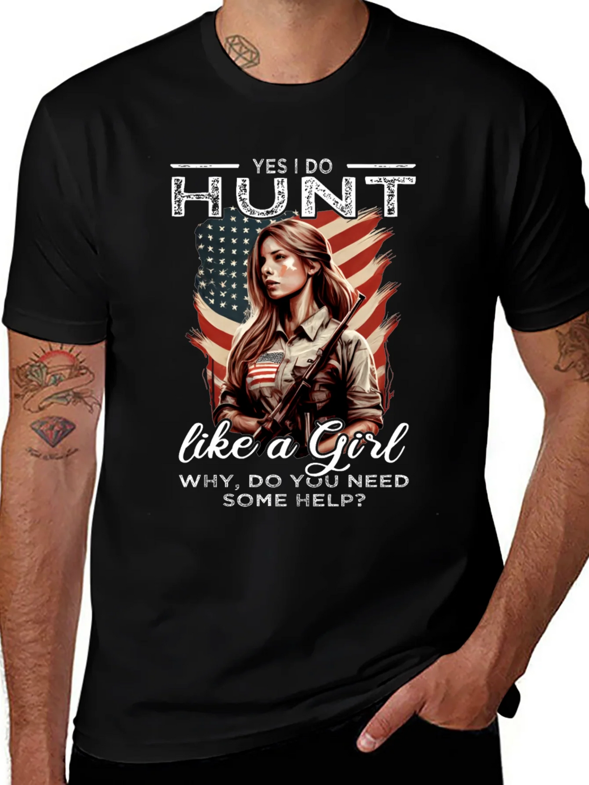 Yes I Do Hunt Like a Girl T-Shirt product image 1