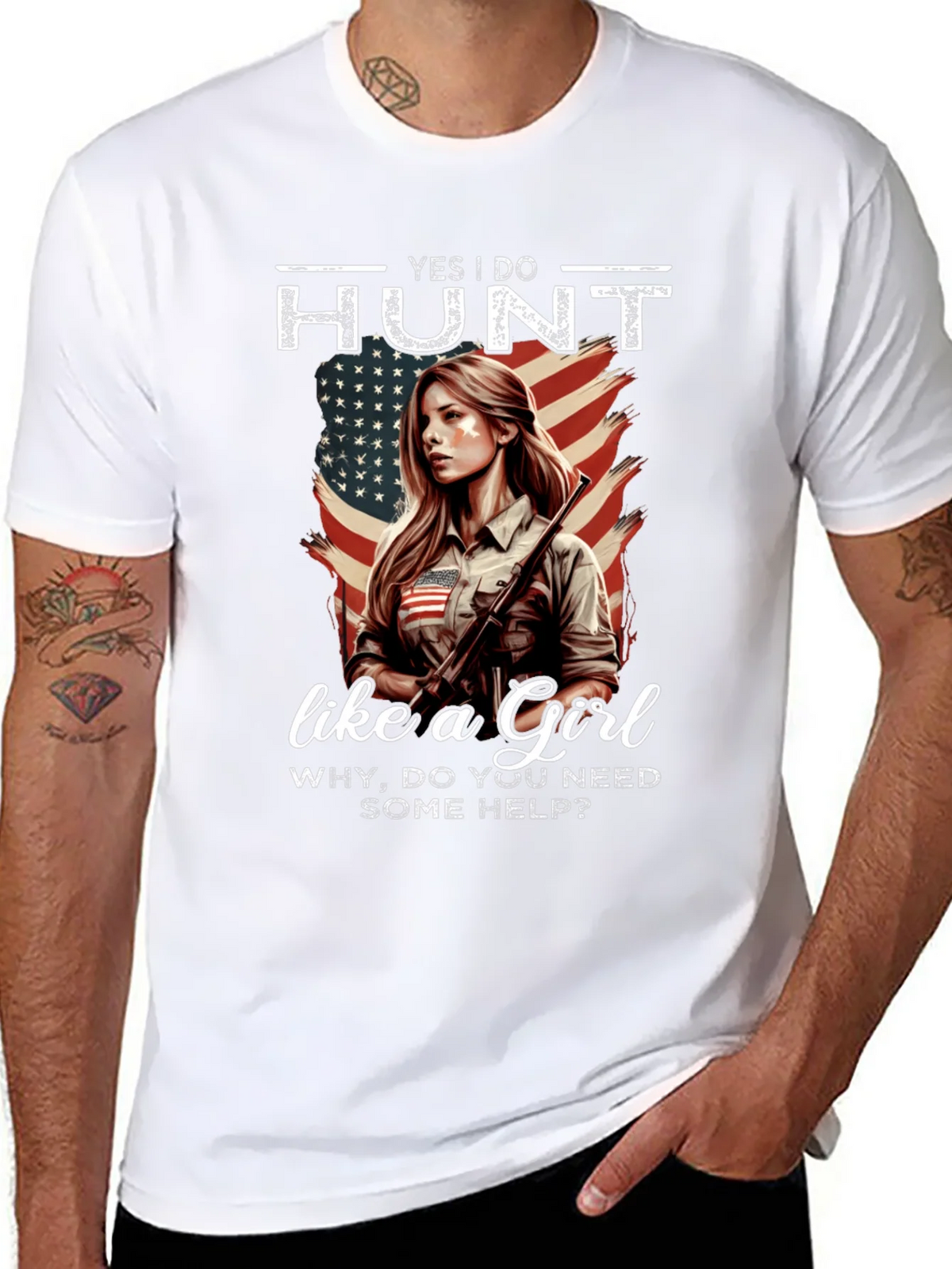 Yes I Do Hunt Like a Girl T-Shirt product image 7