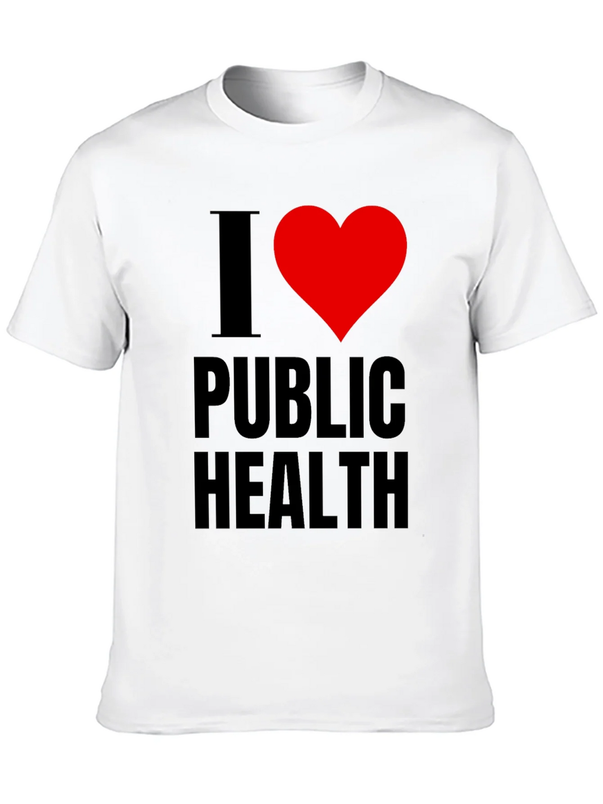 I Heart Public Health T-Shirt - Black Cotton Tee product image 3