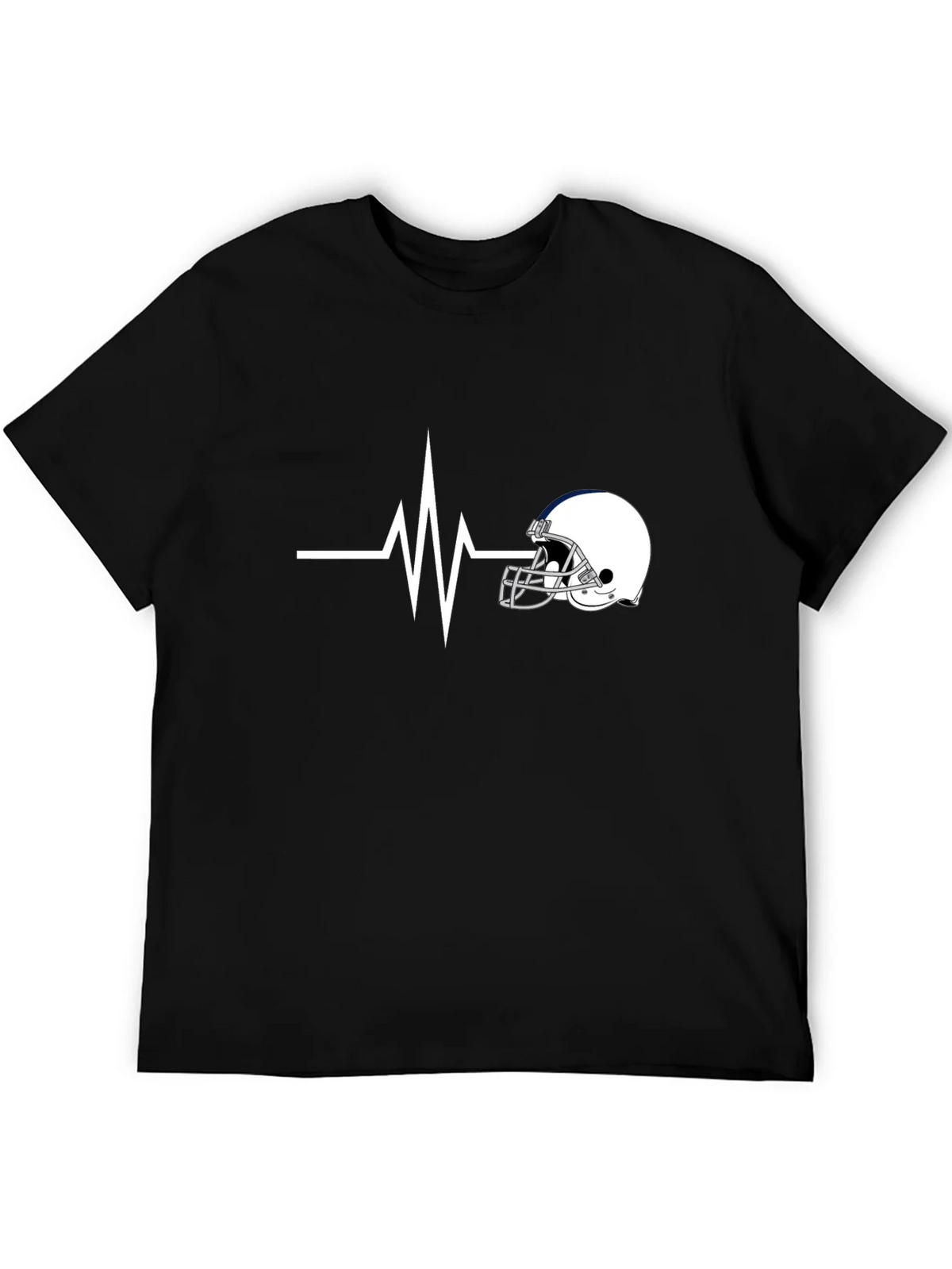 Football Helmet Heartbeat T-Shirt - Fan Apparel product image 5