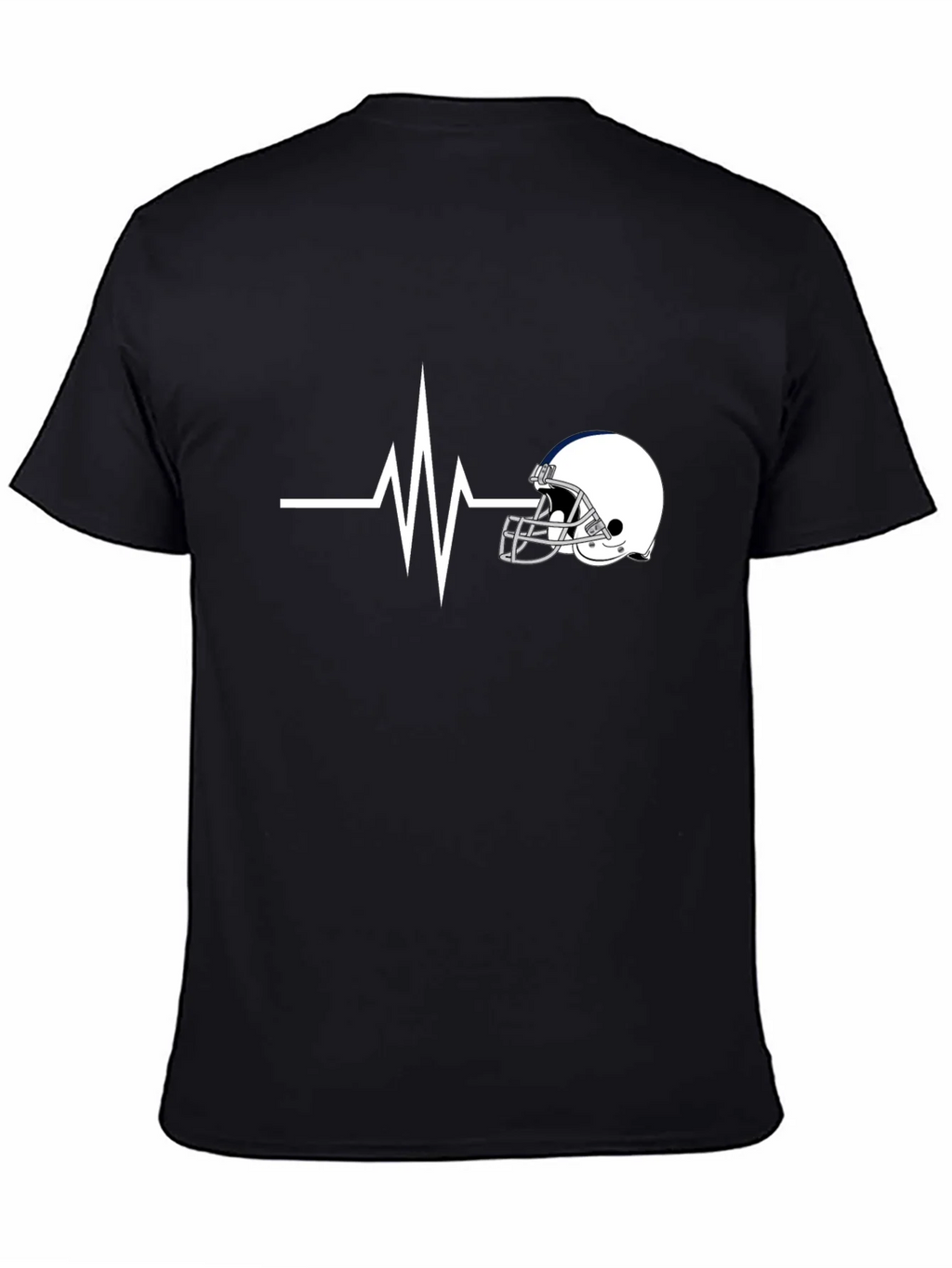 Football Helmet Heartbeat T-Shirt - Fan Apparel product image 4