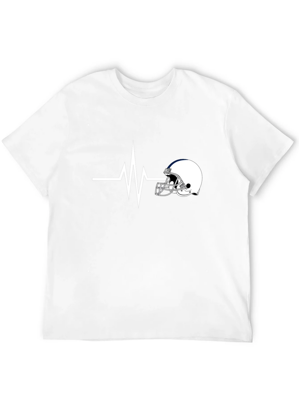 Football Helmet Heartbeat T-Shirt - Fan Apparel product image 10