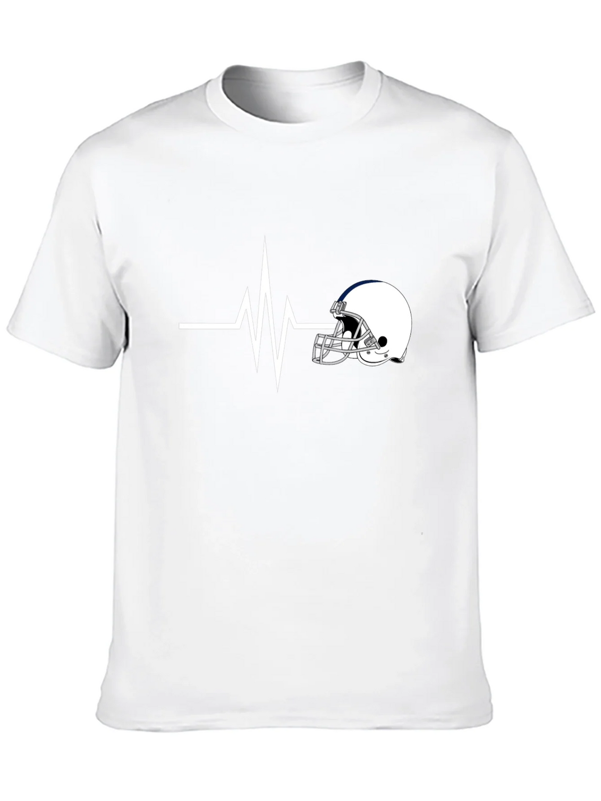 Football Helmet Heartbeat T-Shirt - Fan Apparel product image 8