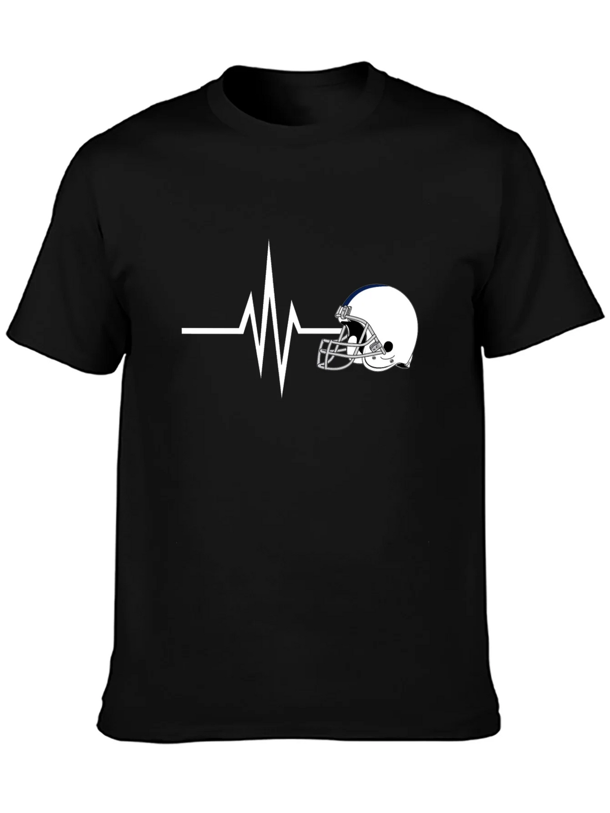 Football Helmet Heartbeat T-Shirt - Fan Apparel product image 3