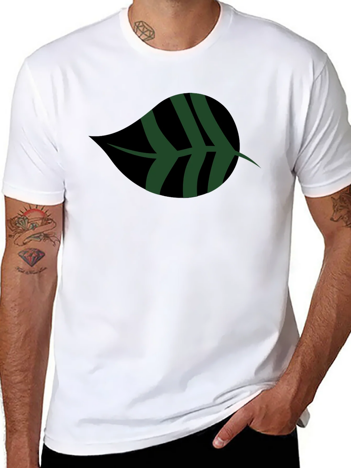 Leaf Graphic Black T-Shirt | Casual Style product image 7