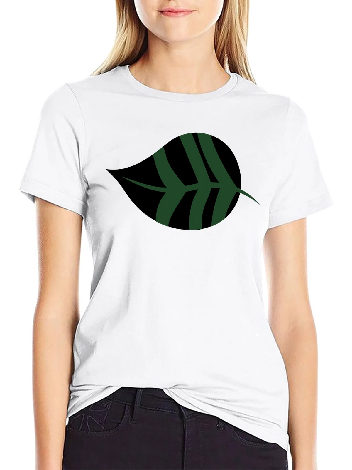 Leaf Graphic Black T-Shirt | Casual Style product image 8