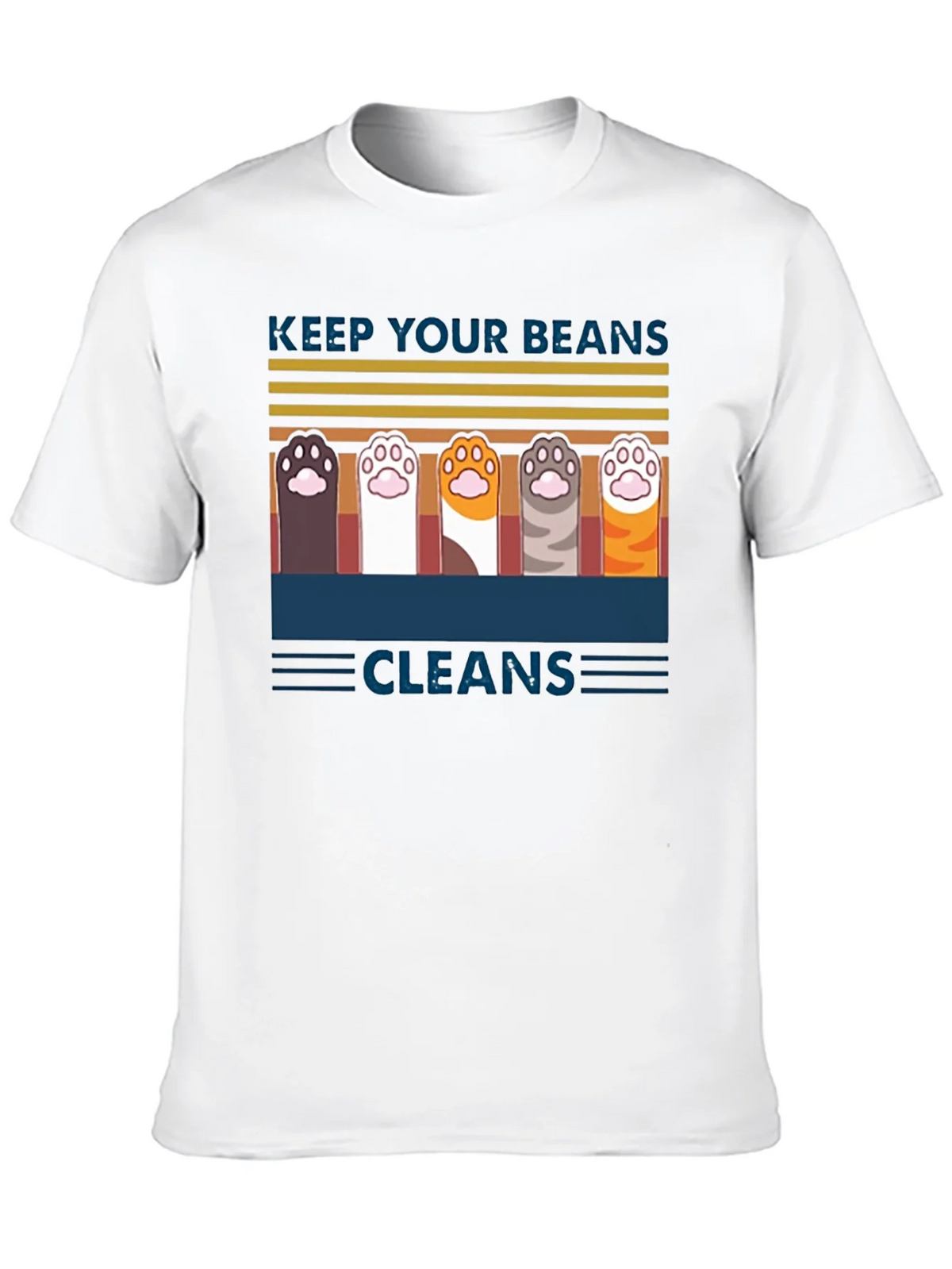 Keep Your Beans Clean T-Shirt | Cute Cat Paw Design product image 9