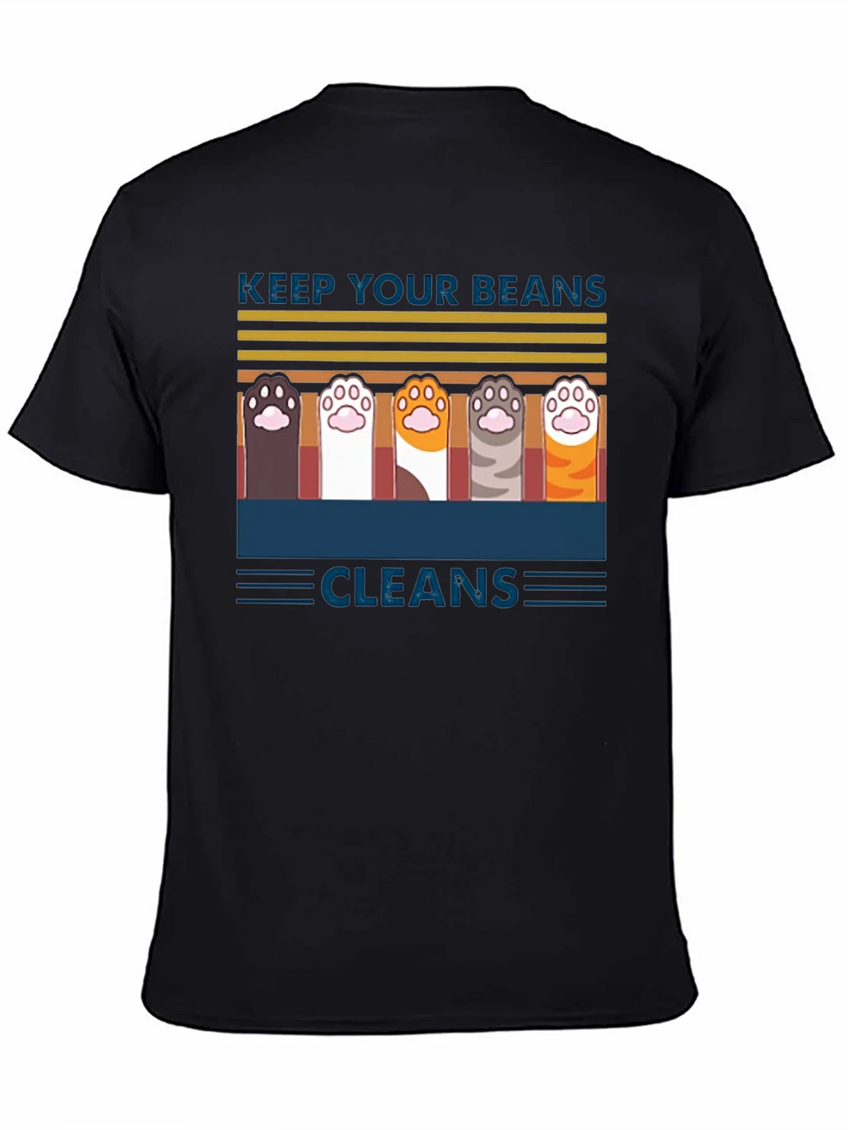 Keep Your Beans Clean T-Shirt | Cute Cat Paw Design product image 4