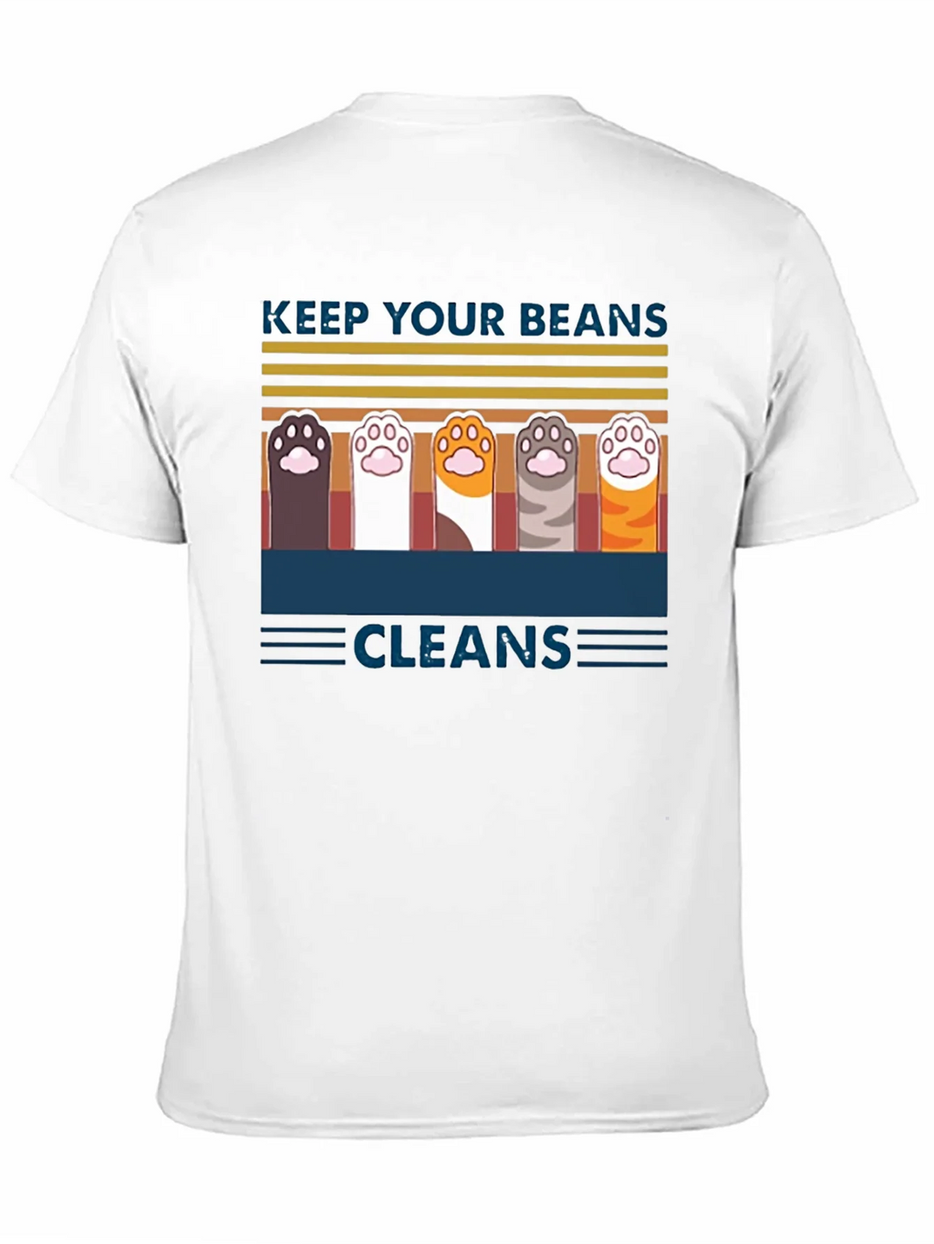 Keep Your Beans Clean T-Shirt | Cute Cat Paw Design product image 10