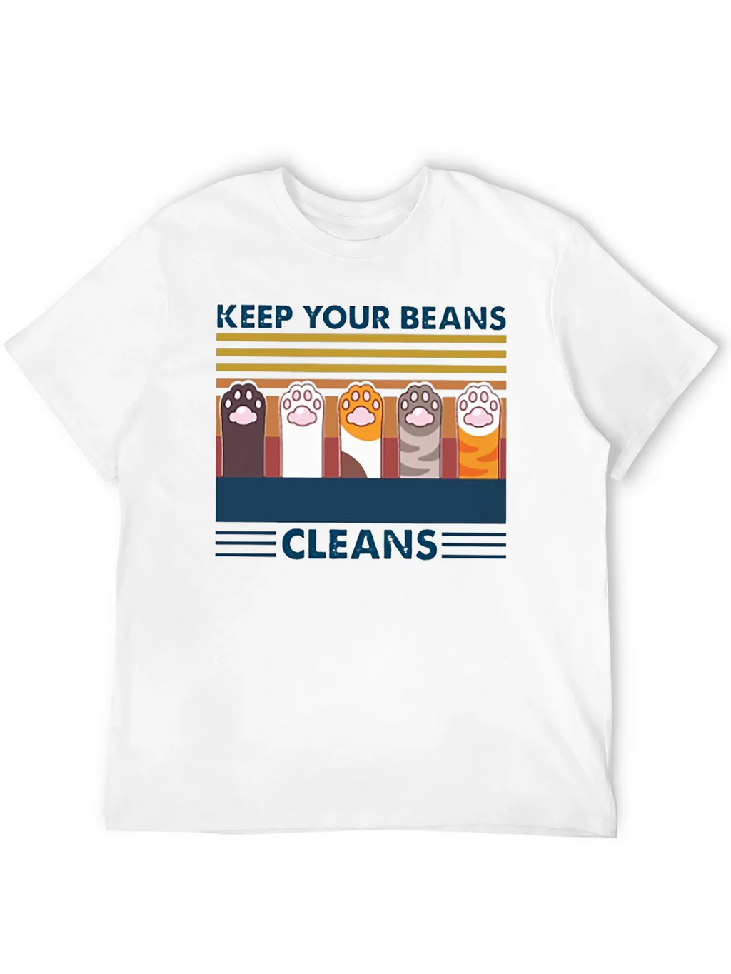 Keep Your Beans Clean T-Shirt | Cute Cat Paw Design product image 11