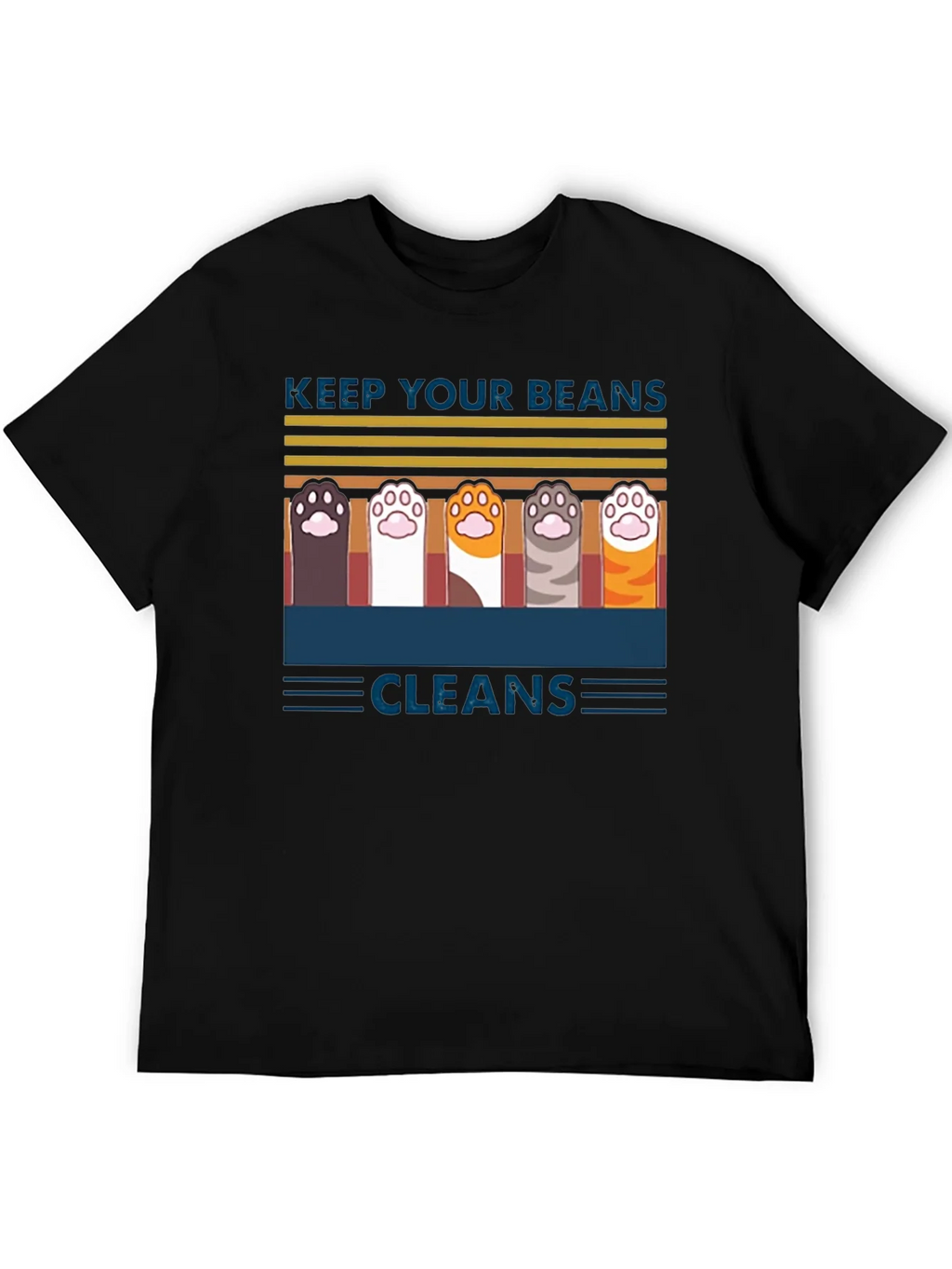 Keep Your Beans Clean T-Shirt | Cute Cat Paw Design product image 5