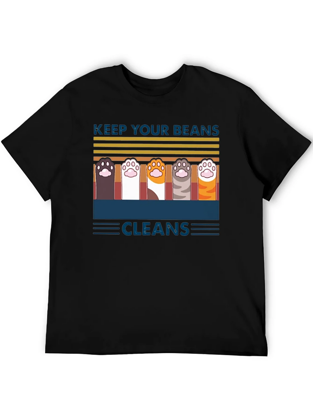 Keep Your Beans Clean T-Shirt | Cute Cat Paw Design product image 5