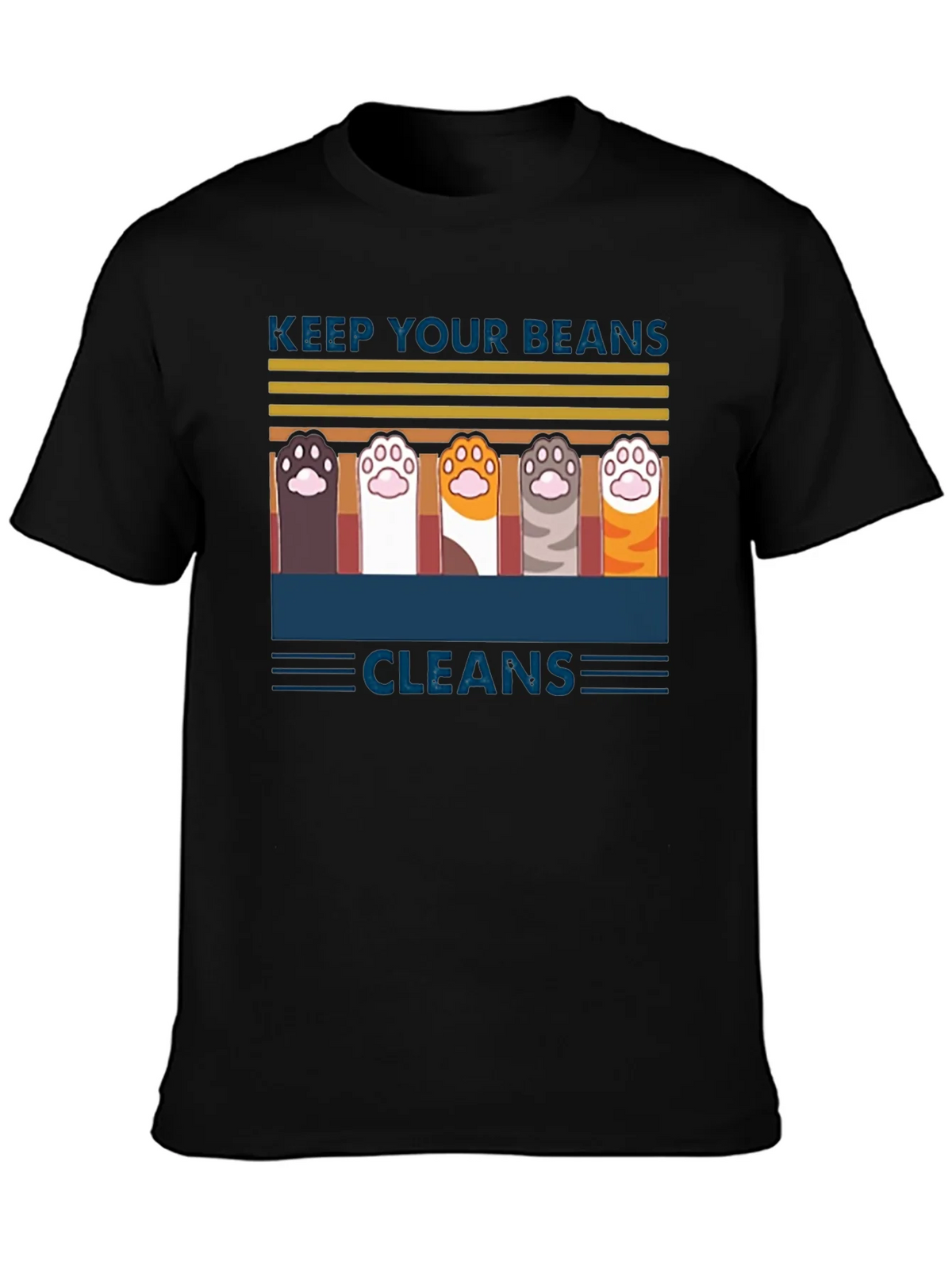 Keep Your Beans Clean T-Shirt | Cute Cat Paw Design product image 3