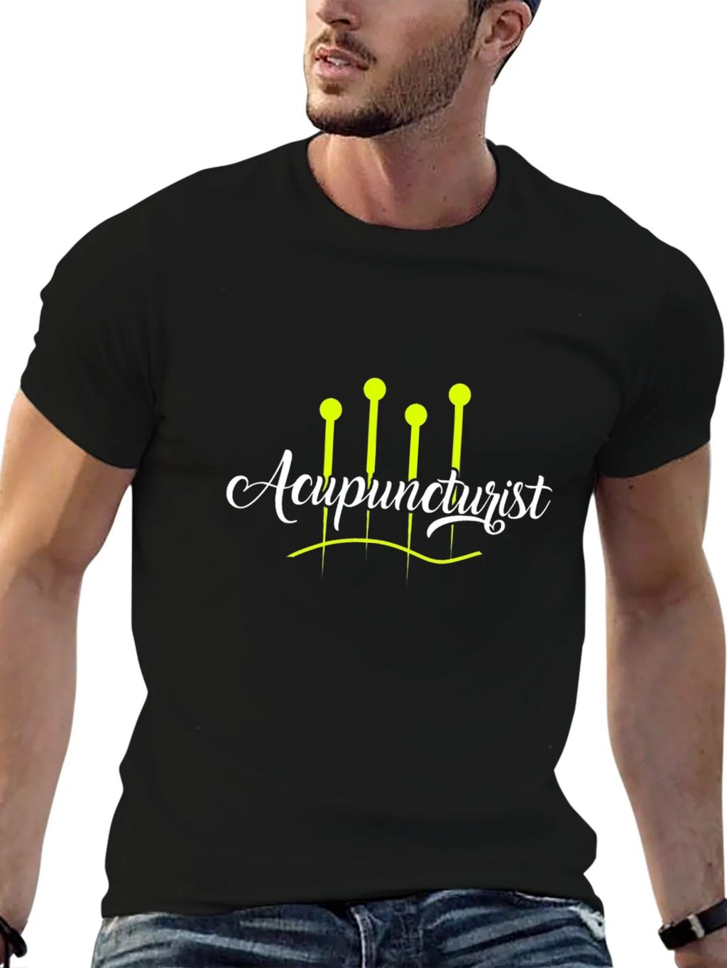 Acupuncturist Graphic Tee - Black Cotton Comfort product image 6