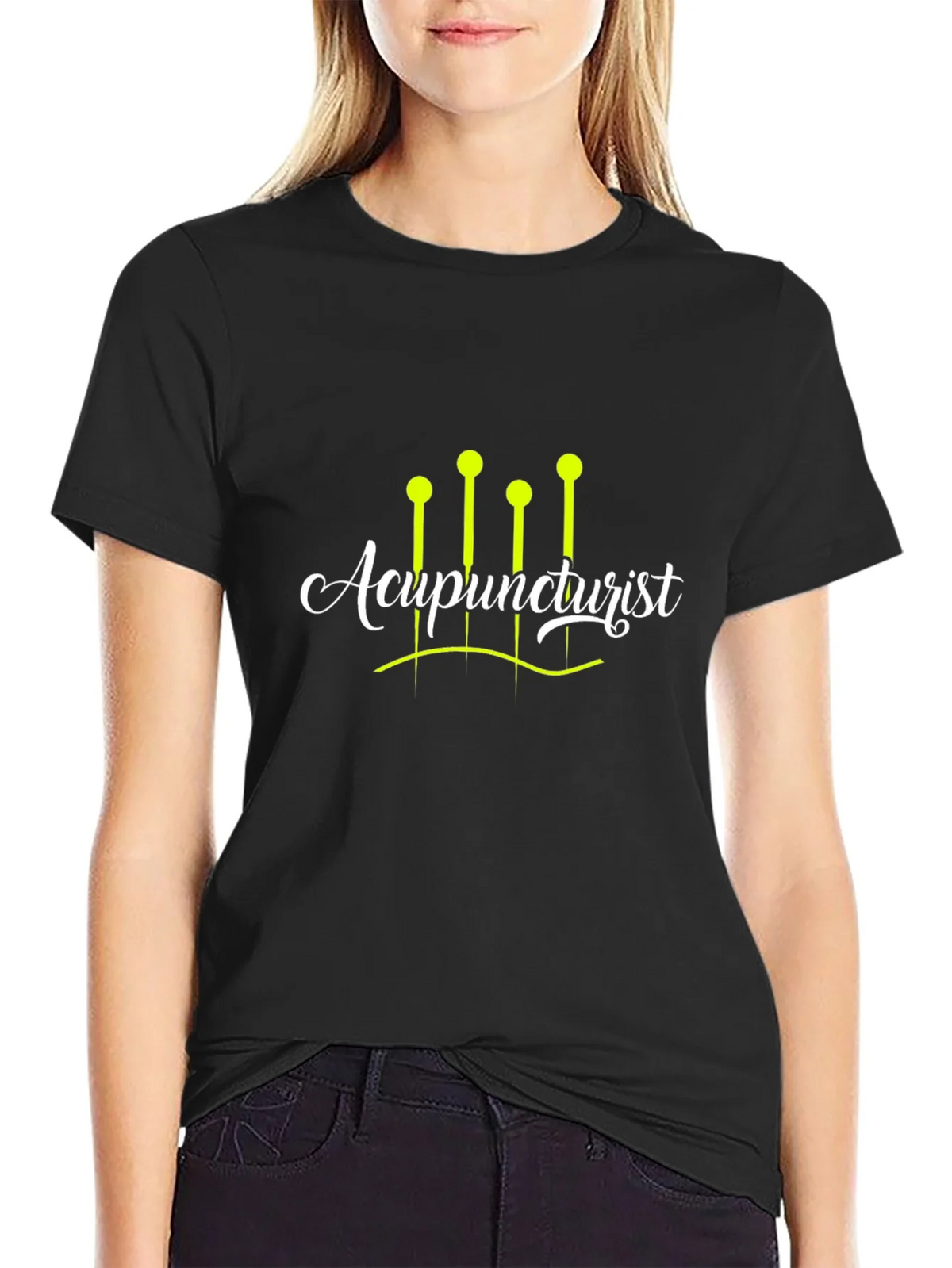 Acupuncturist Graphic Tee - Black Cotton Comfort product image 2