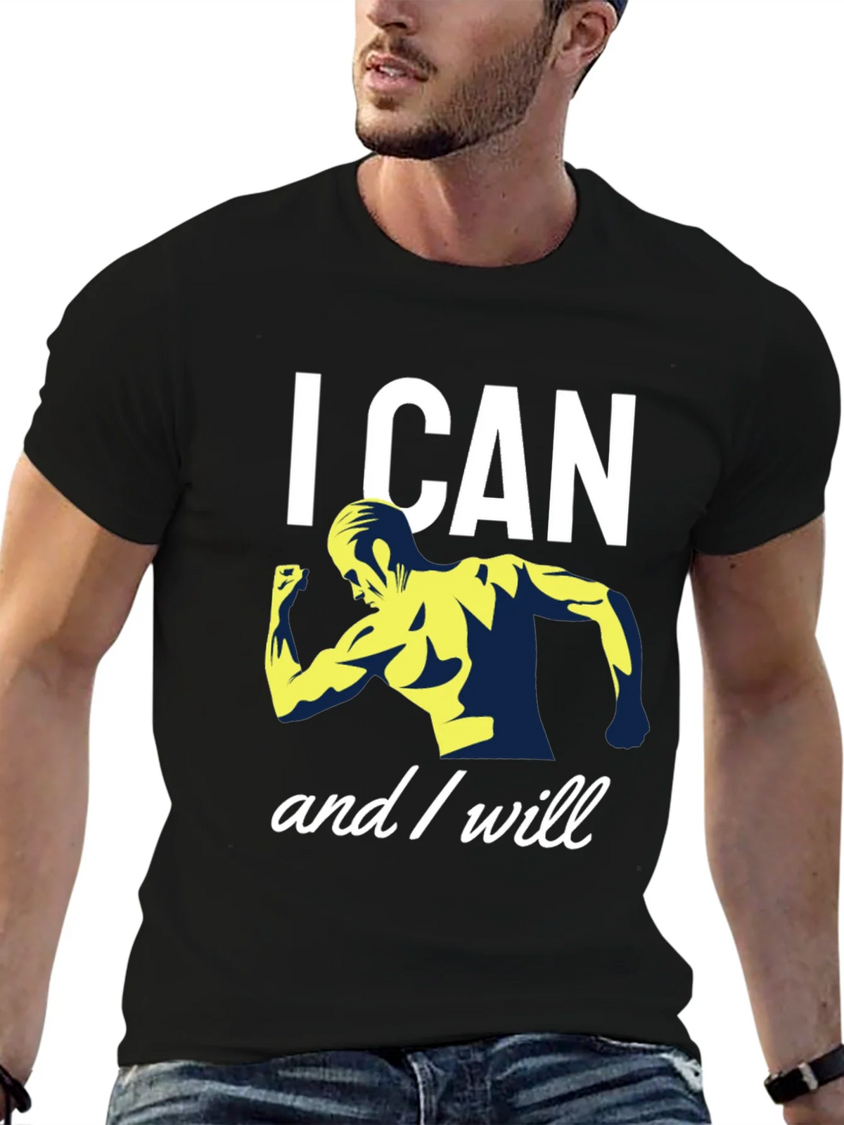 I CAN and I WILL Motivational Gym T-Shirt product image 6