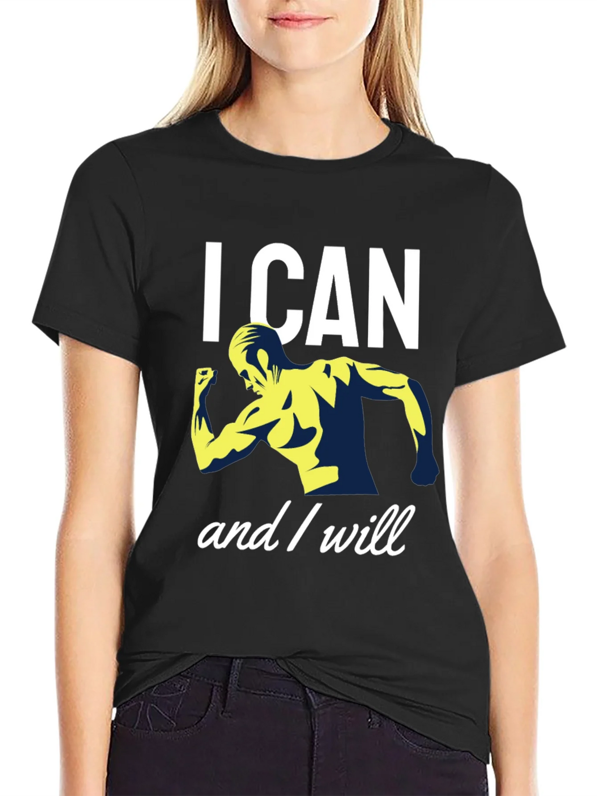 I CAN and I WILL Motivational Gym T-Shirt product image 2