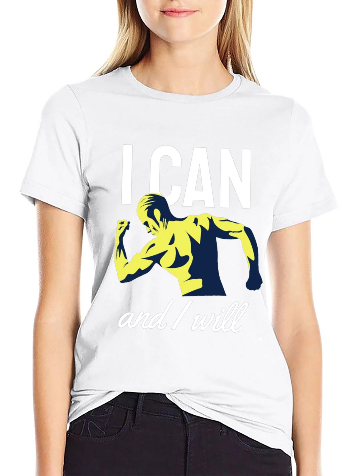 I CAN and I WILL Motivational Gym T-Shirt product image 8