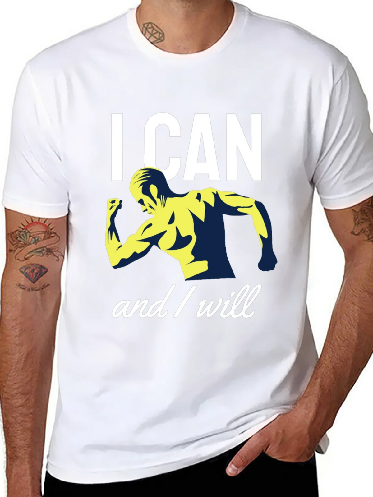 I CAN and I WILL Motivational Gym T-Shirt product image 7