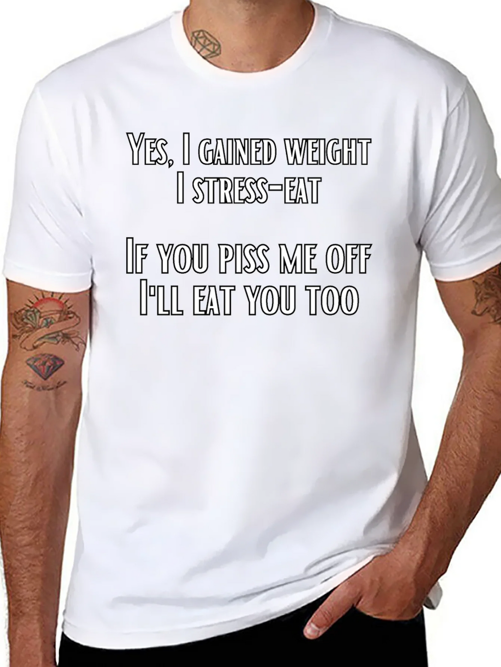 Funny Stress-Eat T-Shirt product image 5