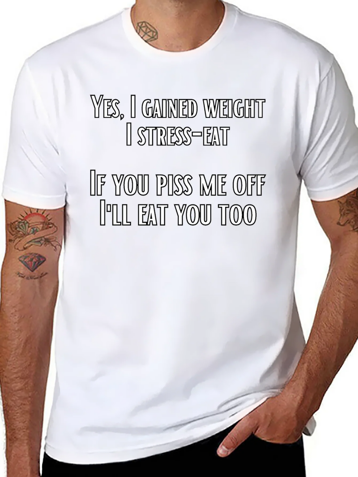 Funny Stress-Eat T-Shirt product image 5