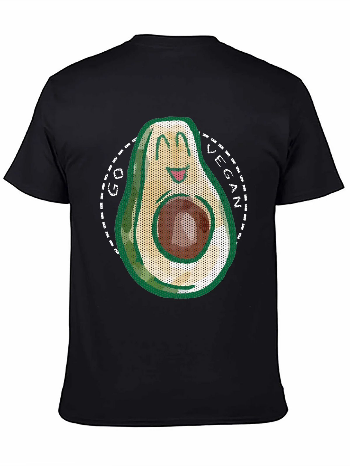 Go Vegan Avocado T-Shirt - Mens Black Tee product image 4
