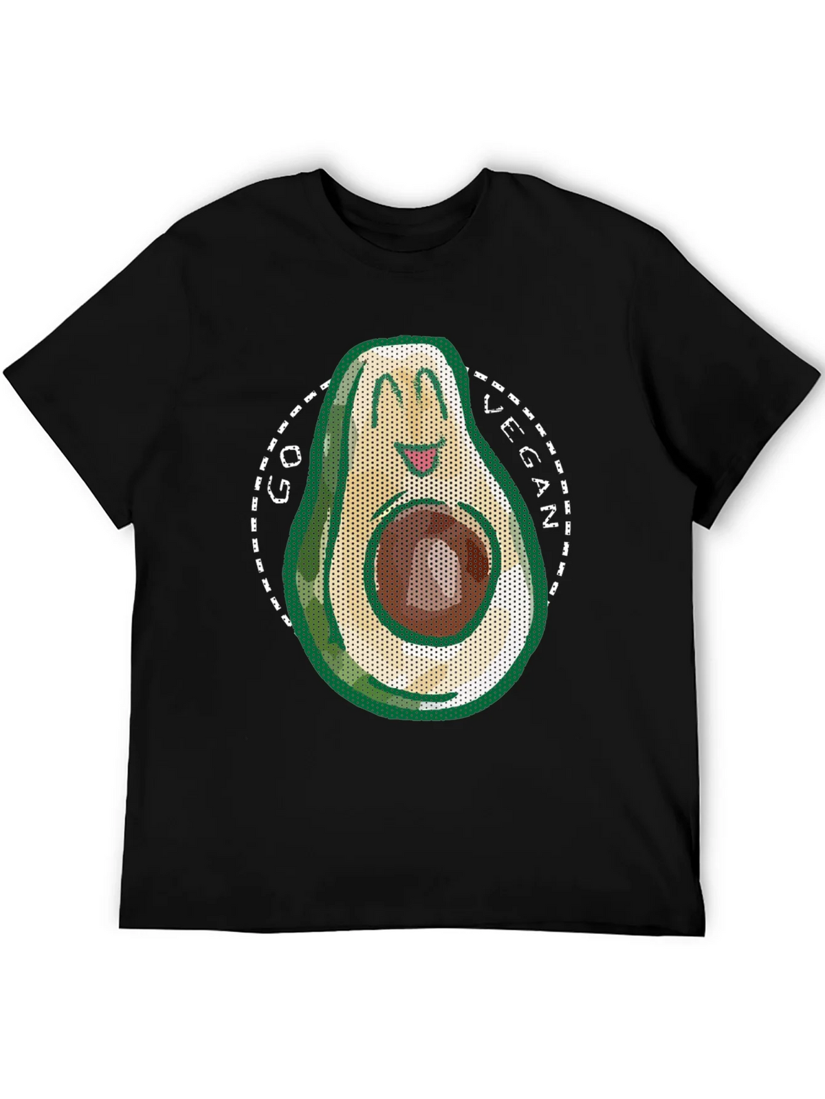 Go Vegan Avocado T-Shirt - Mens Black Tee product image 5
