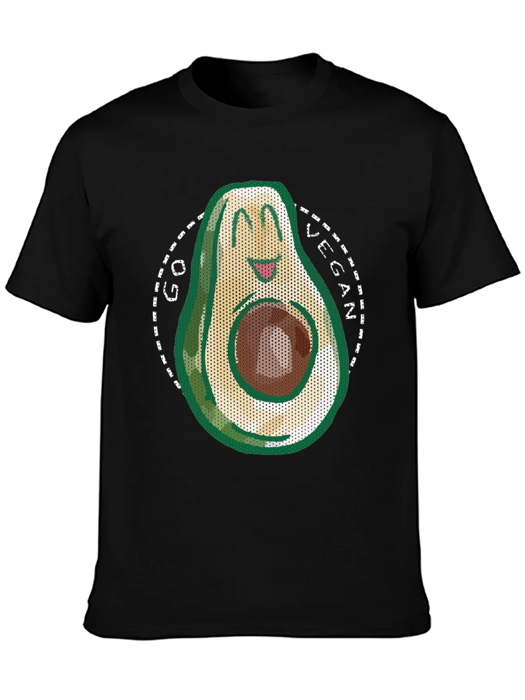 Go Vegan Avocado T-Shirt - Mens Black Tee product image 3