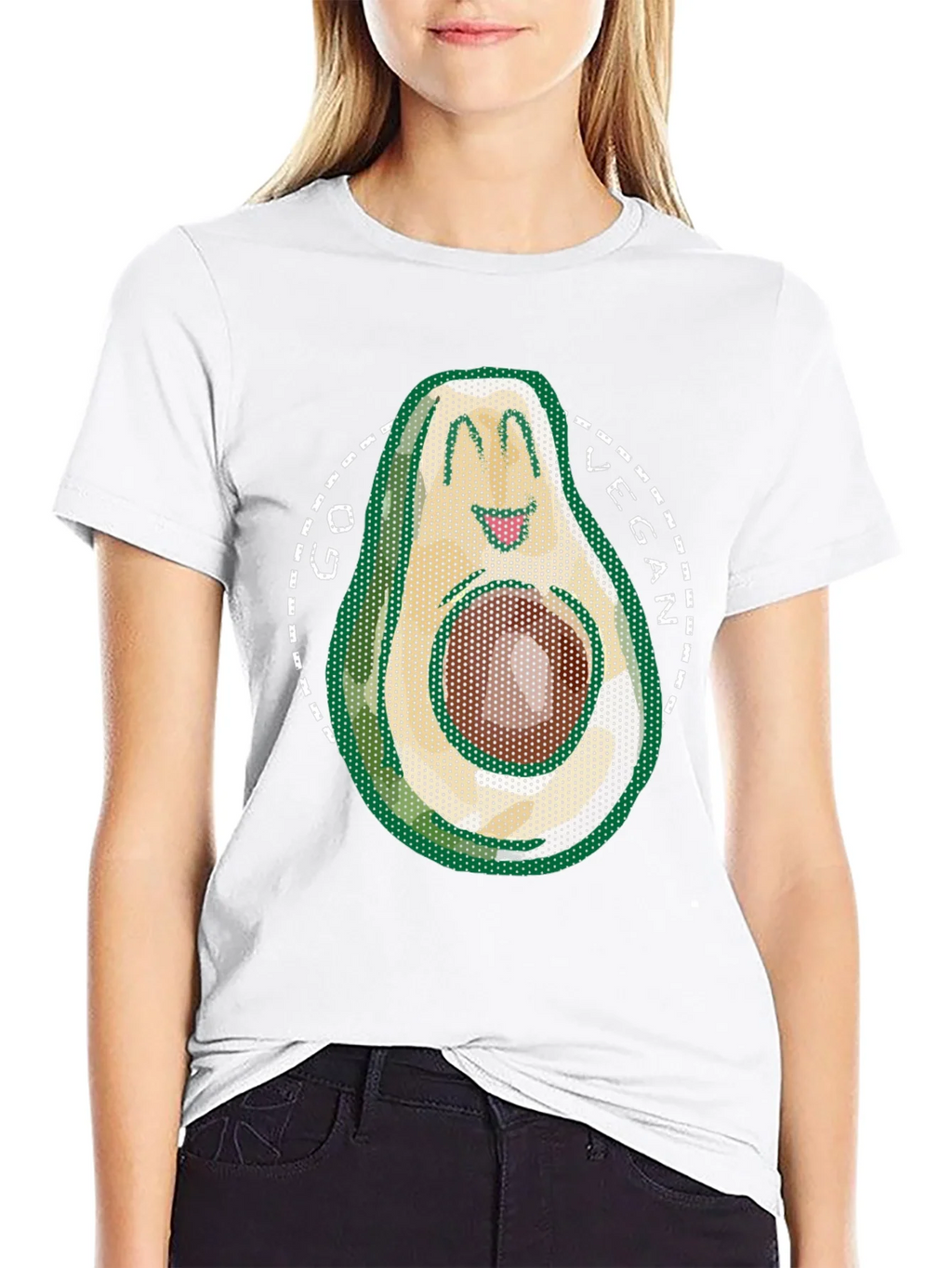 Go Vegan Avocado T-Shirt - Mens Black Tee product image 8