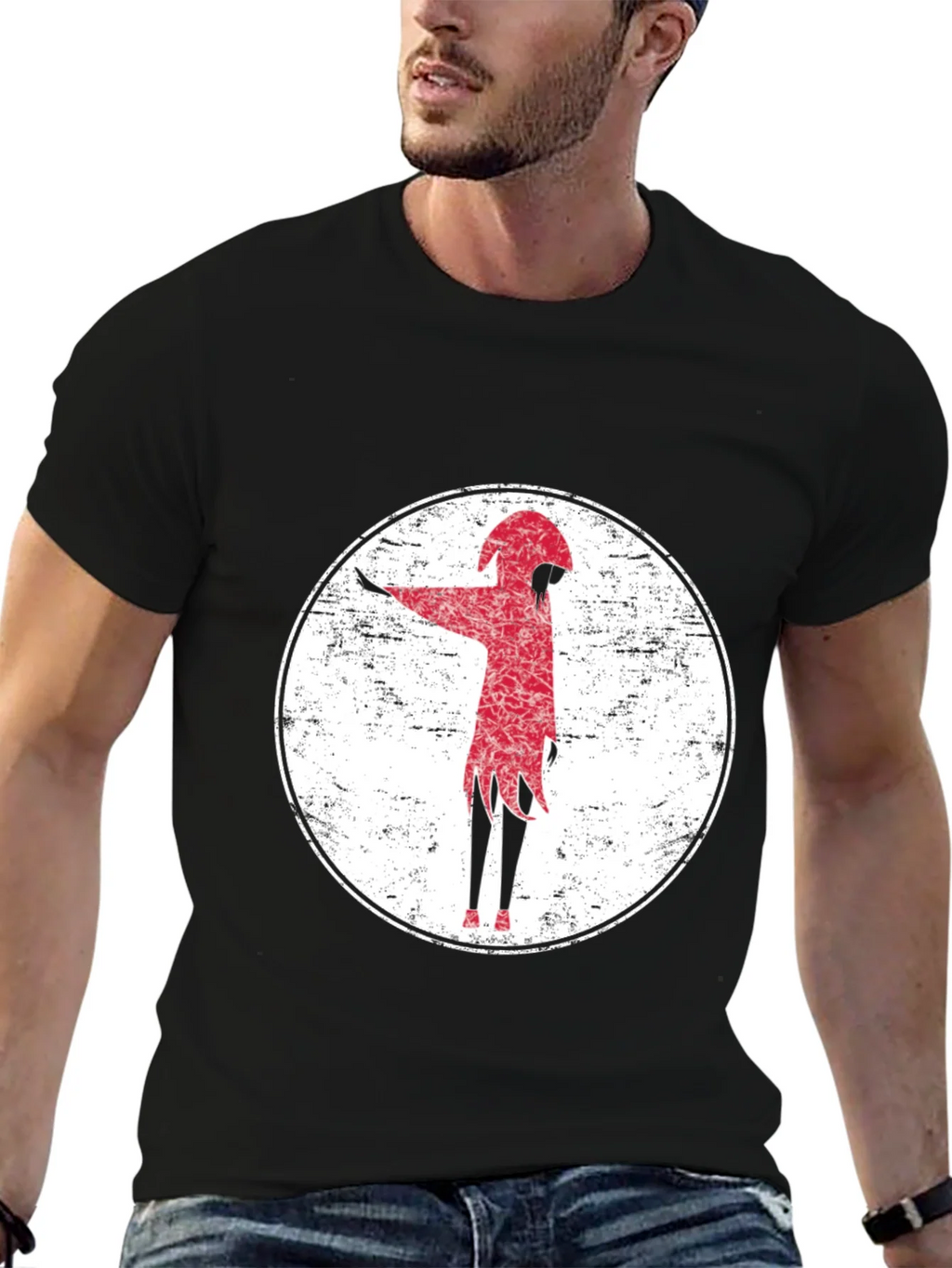 Red Figure Graphic Tee - Grunge Style product image 5