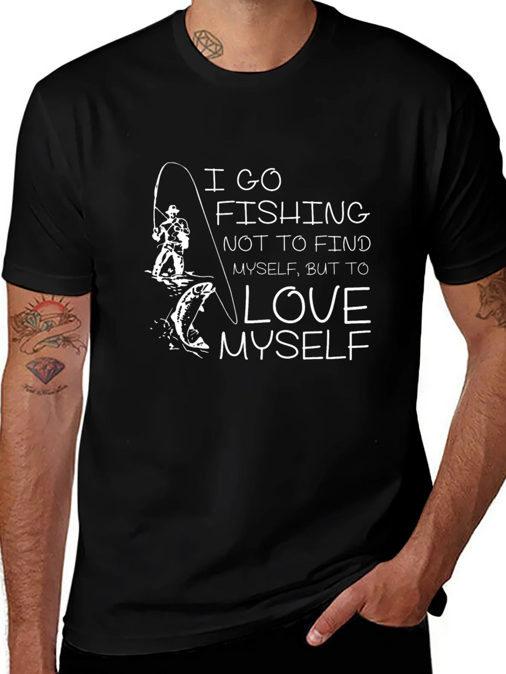 Fishing Graphic Tee: I Go To Love Myself product image 1
