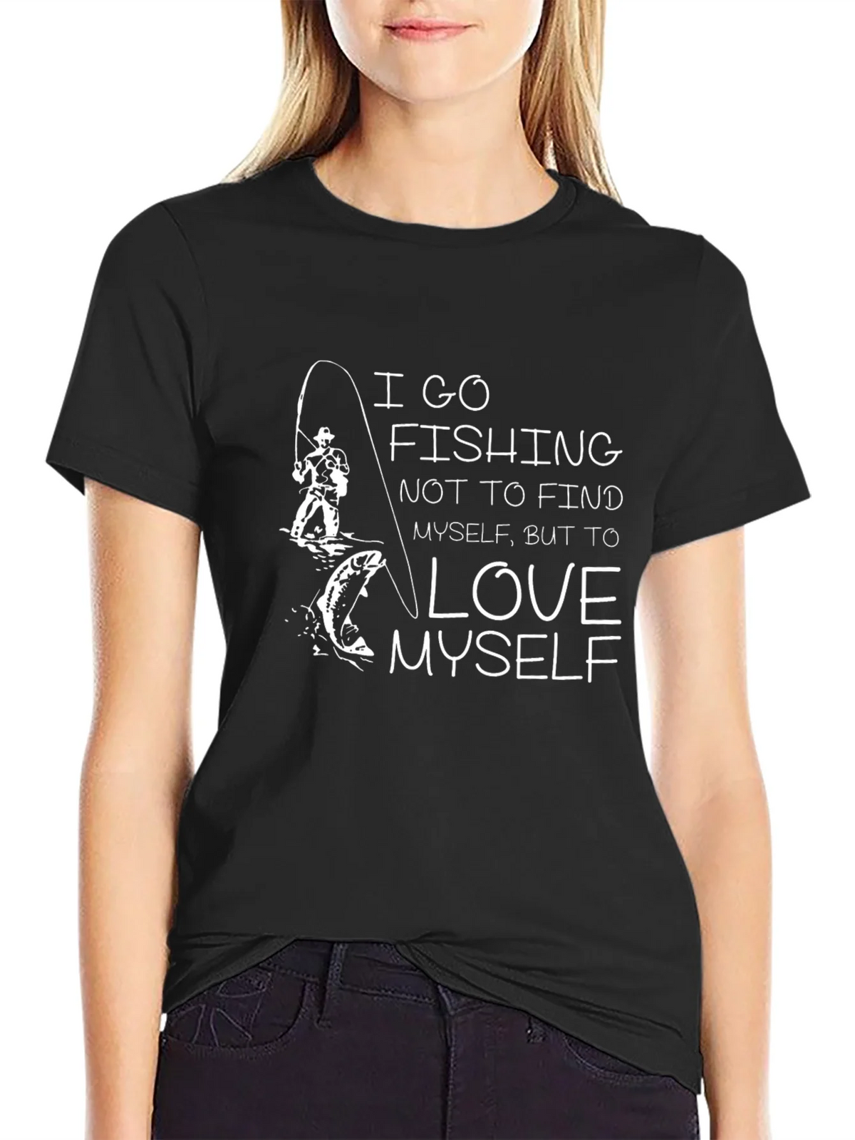 Fishing Graphic Tee: I Go To Love Myself product image 2