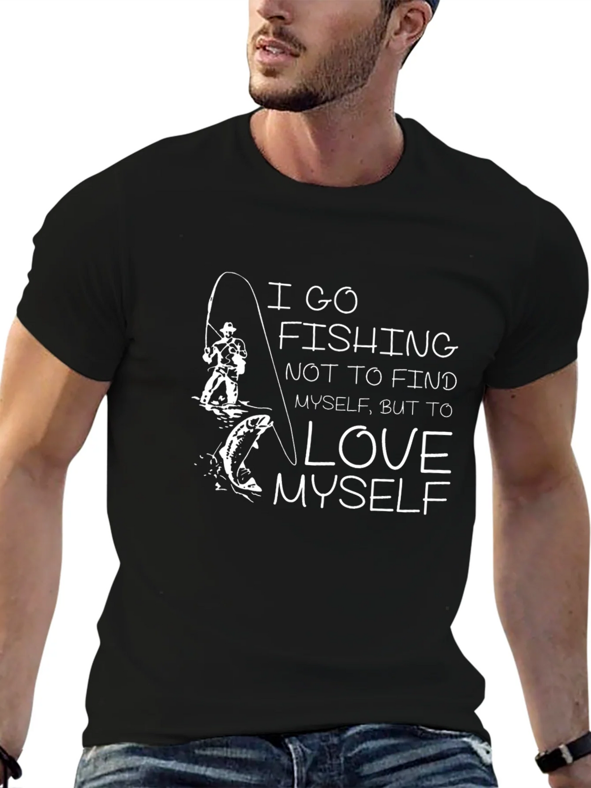 Fishing Graphic Tee: I Go To Love Myself product image 6