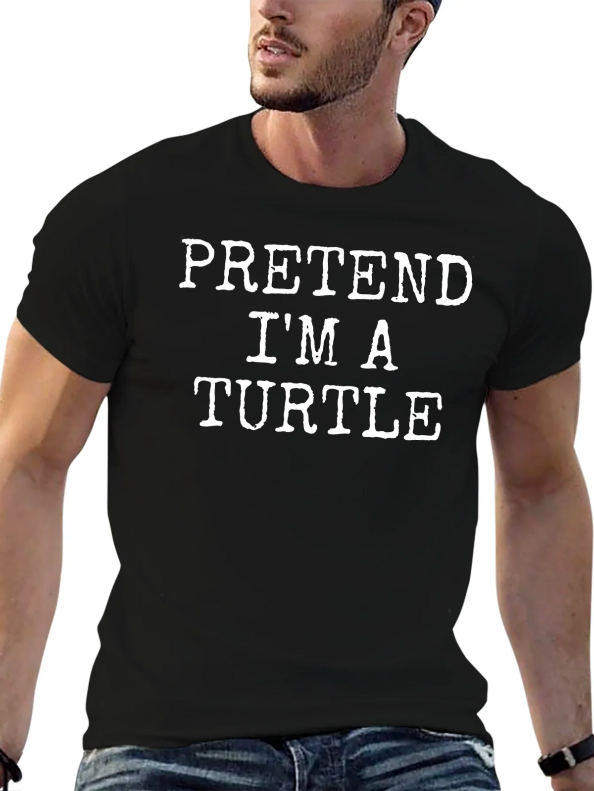 Pretend Im A Turtle T-Shirt - Novelty Graphic Tee product image 4