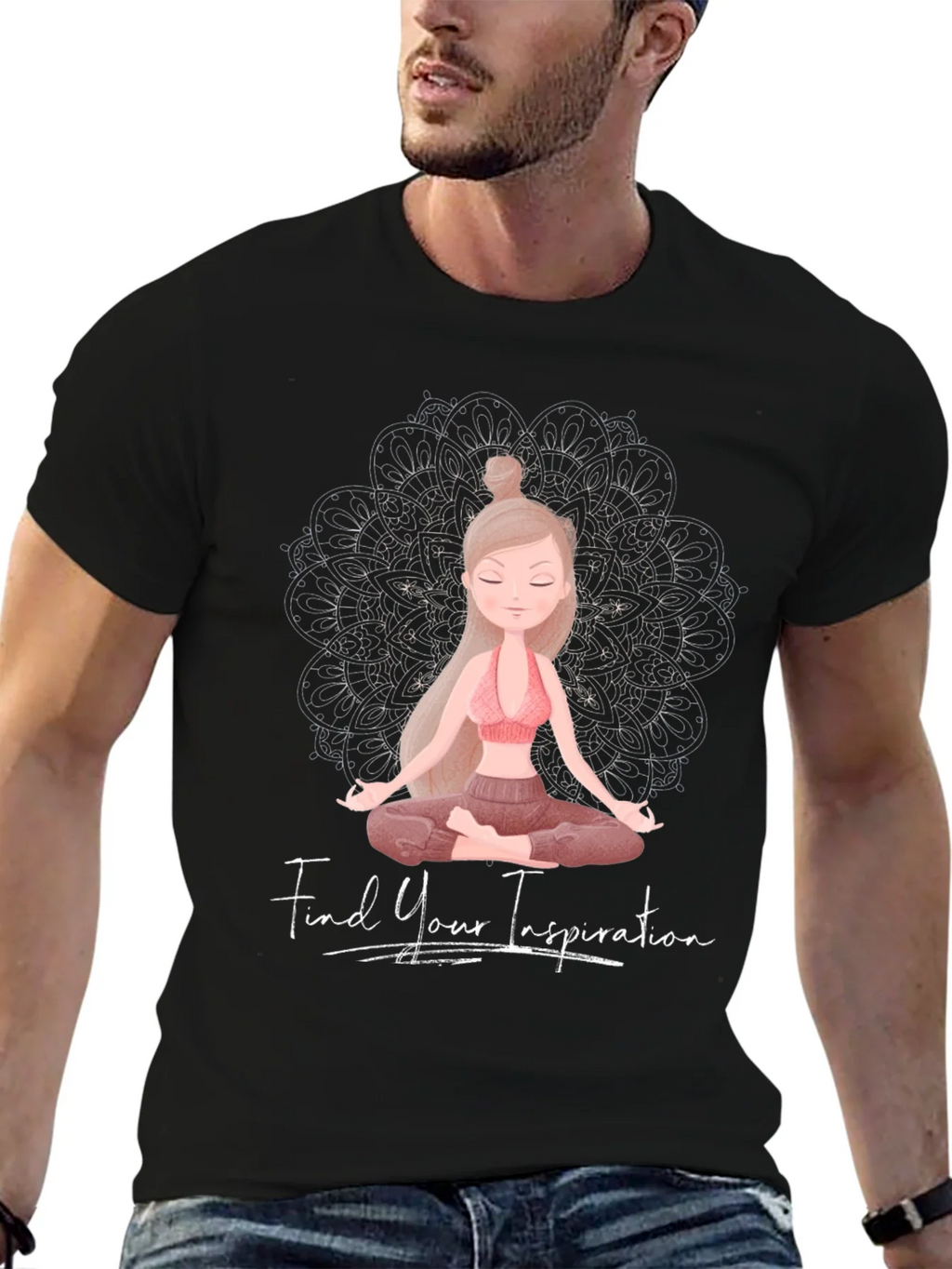 Inspirational Yoga Graphic Tee - Find Your Inspiration product image 6