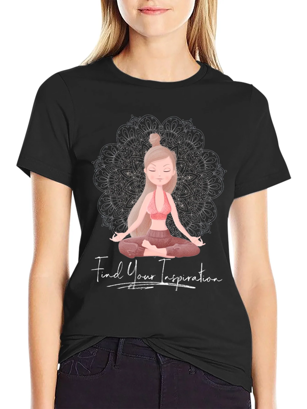 Inspirational Yoga Graphic Tee - Find Your Inspiration product image 2