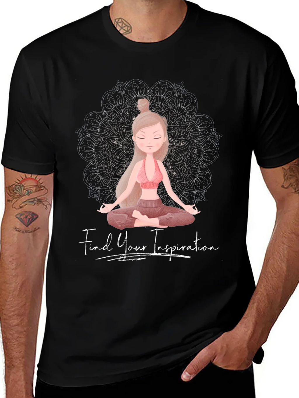Inspirational Yoga Graphic Tee - Find Your Inspiration product image 1