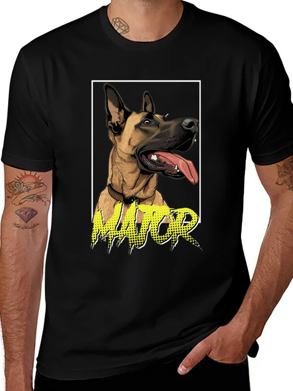 Dog Lovers Major Graphic Tee - Black product image 1