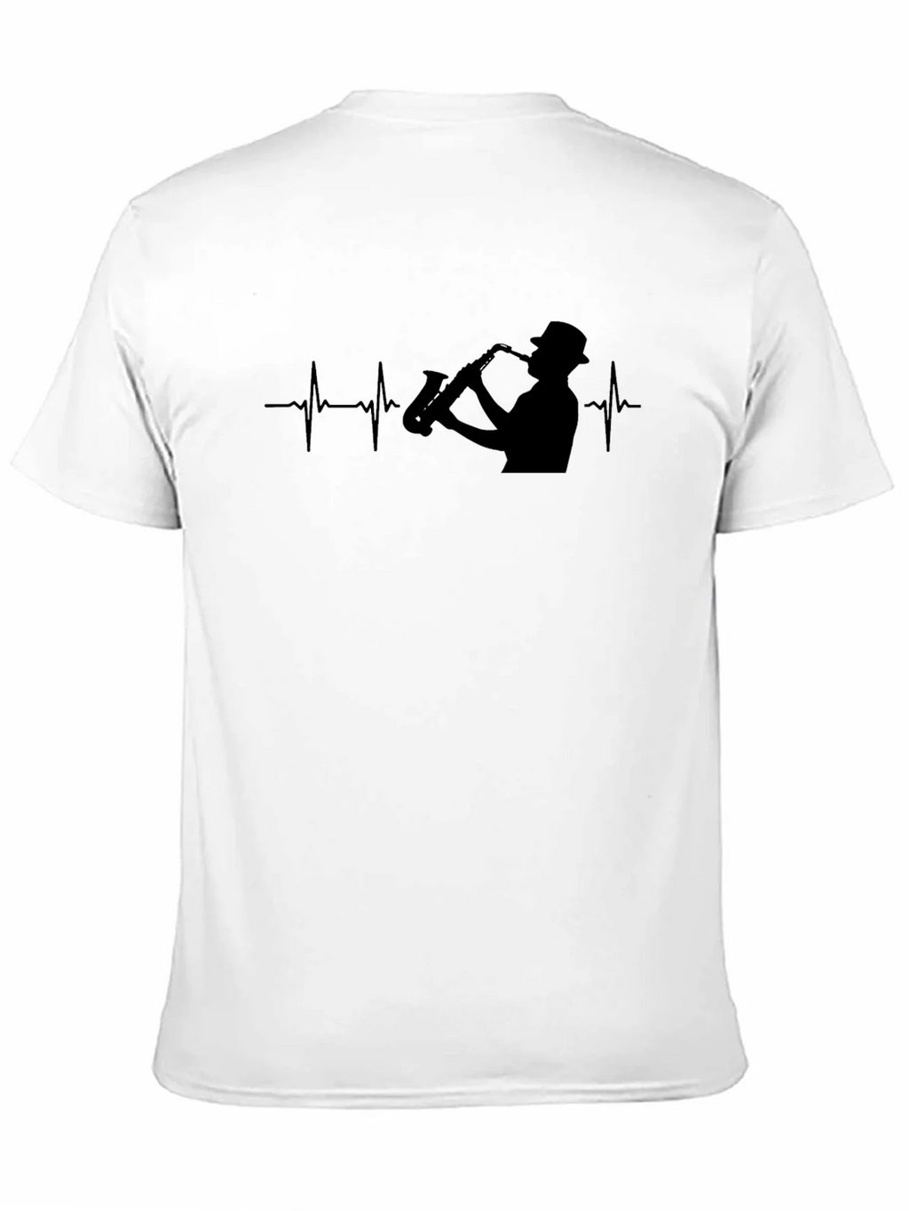 Saxophone Heartbeat Black T-Shirt - Musician Tee product image 10