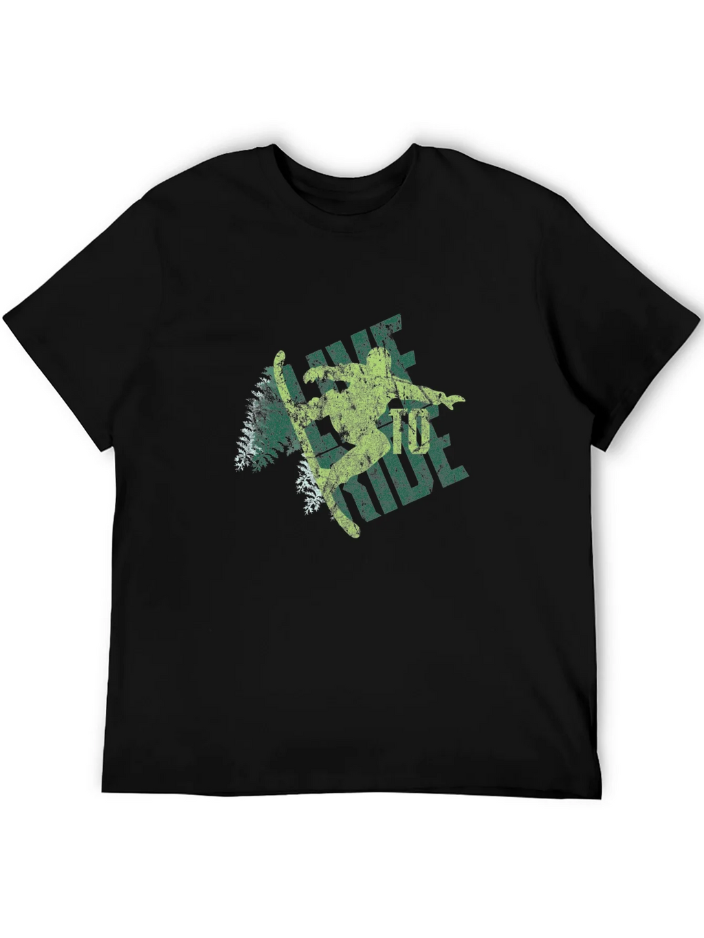 Retro Skier Graphic Tee - Black Cotton Blend product image 5